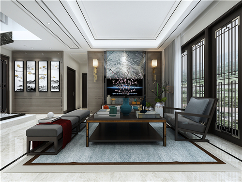 天山國賓壹號(hào)158平米新中式裝修效果圖 天山國賓壹號(hào)158平米新中式裝修效果圖