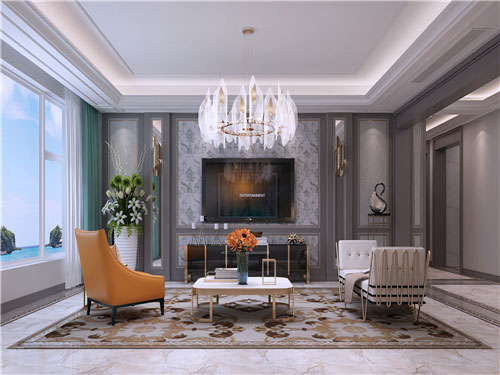 鹽池紫玉華府270平米意式輕奢裝修效果圖 鹽池紫玉華府270平米意式輕奢裝修效果圖