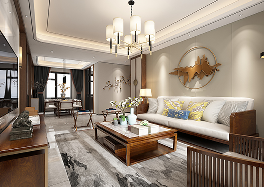 北塔書院143平米新中式風(fēng)格效果圖 北塔書院143平米新中式風(fēng)格效果圖