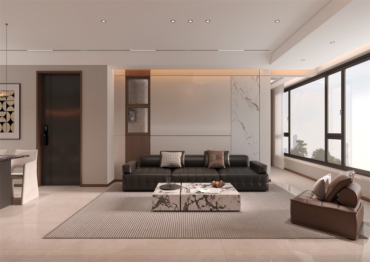 玉庭華府131㎡ | 現代意式+美拉德色系，濃郁棕調的電影氛圍直接封神！