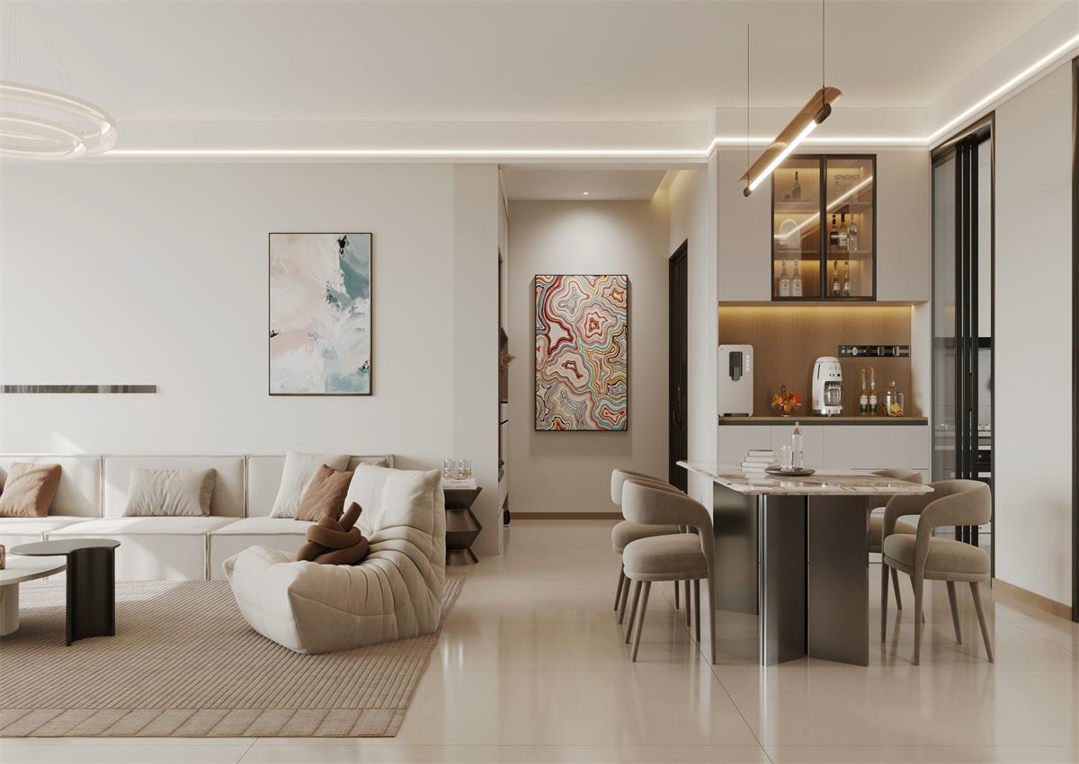 玉庭華府142㎡ | 給喧囂世界按下暫停鍵，現代簡約風的松弛感誰能拒絕！