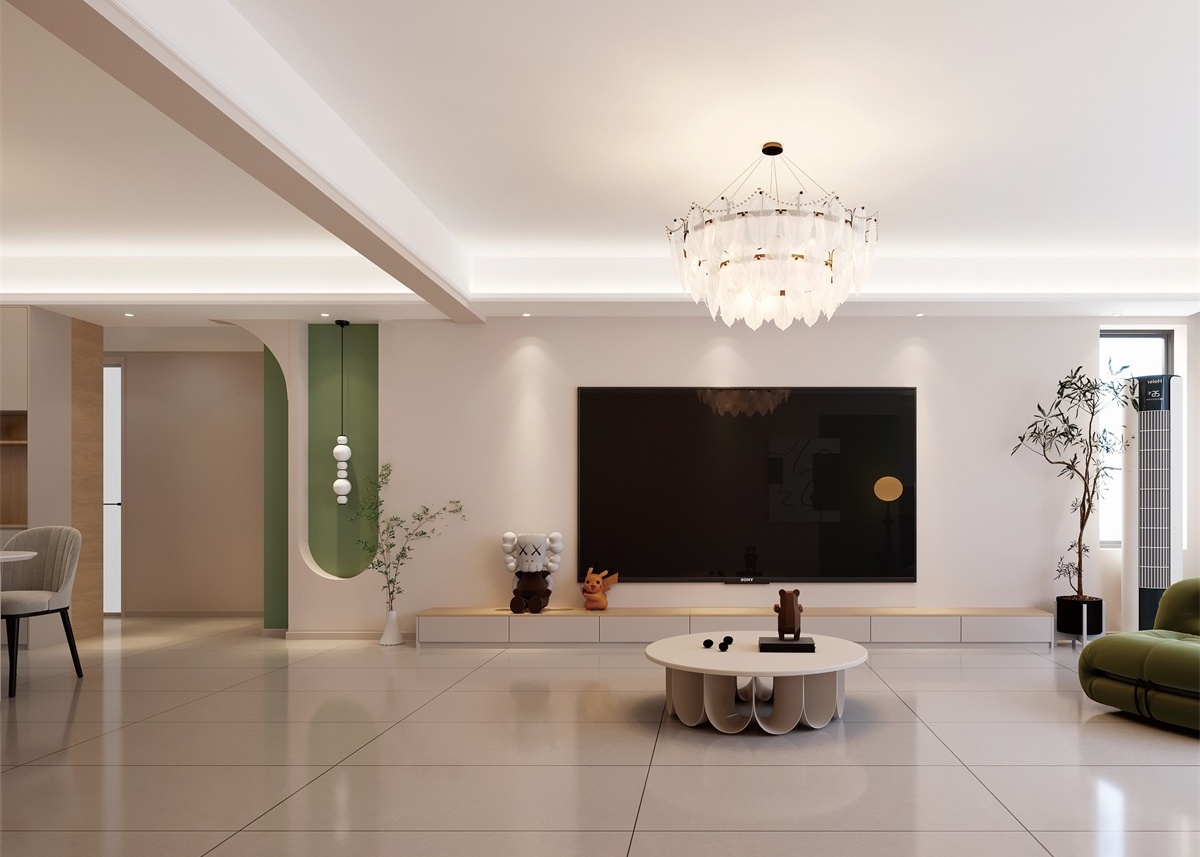 中海河山郡 | 133㎡輕法式浪漫，『奶油白+薄荷綠』美的剛剛好！